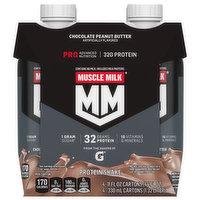 Muscle Milk Protein Shake, Chocolate Peanut Butter - 4 Each 