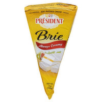 President Cheese, Soft-Ripened, Brie, Wedge - 7 Ounce