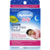 Hyland's Oral Pain Relief, Nighttime, 65 mg, Quick-Dissolving Tablets - 125 Each 