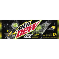 Mtn Dew Soda, Lemon Lime, 12 Pack - 12 Each 