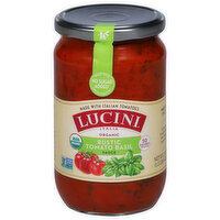 Lucini Italia Sauce, Organic, Rustic Tomato Basil - 24 Ounce 