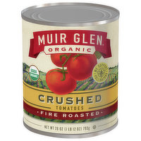 Muir Glen Tomatoes, Fire Roasted, Crushed - 28 Ounce 