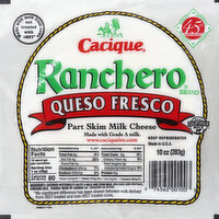 Cacique Cheese, Part Skim Milk, Queso Fresco, Ranchero - 10 Ounce 