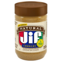 Jif Peanut Butter Spread, Low Sodium, Natural, Crunchy