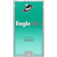 Eagle 20s Cigarettes, Class A, Menthol Silver 100s - 20 Each 