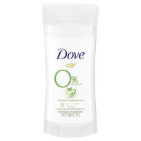 Dove Deodorant, 0% Aluminum, Cucumber & Green Tea Scent - 2.6 Ounce 