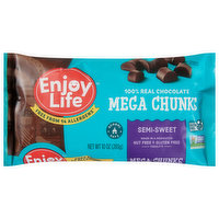 Enjoy Life Chocolate, Semi-sweet, 100% Real, Mega Chunks - 10 Ounce 