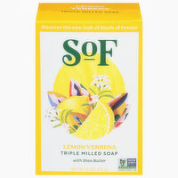 SOF Soap, Triple Milled, Lemon Verbena - 6 Ounce 