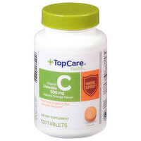 TopCare Vitamin C, Chewable, 500 mg, Natural Orange Flavor, Tablets - 100 Each 