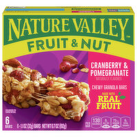 Nature Valley Granola Bars, Chewy, Cranberry & Pomegranate, Fruit & Nut - 6 Each 