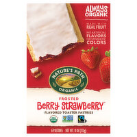 Nature's Path Organic Toaster Pastries, Berry Strawberry, Frosted - 6 Each 