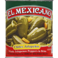 El Mexicano Jalapenos Peppers, in Brine, Whole