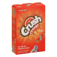 Crush Drink Mix Packets, Sugar Free, Orange, On The Go - 6 Each 