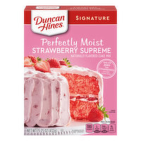 Duncan Hines Cake Mix, Strawberry Supreme, Perfectly Moist - 15.25 Ounce 