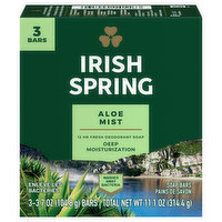 Irish Spring Soap Bar, Aloe Mist - 3 Each 