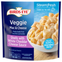 Birds Eye Mac & Cheese, Veggie, Shells with White Cheddar Cheese Sauce - 10 Ounce 