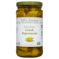 Jeff's Garden Greek Peperoncini, Whole Golden - 12 Fluid ounce 
