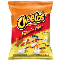 Cheetos Cheese Flavored Snacks, Flamin' Hot Flavored, Crunchy - 3.25 Ounce 