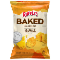 Ruffles Potato Crisps, Cheddar & Sour Cream, Baked - 6.25 Ounce 