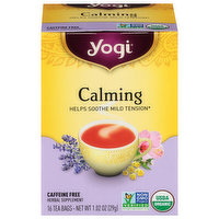 Yogi Herbal Supplement, Calming, Caffeine Free, Tea Bags - 16 Each 