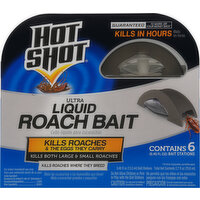 Hot Shot Roach Bait, Ultra, Liquid - 6 Each 