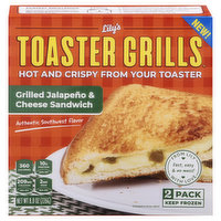 Lily's Toaster Grills Sandwich, Grilled Cheese Burger, 2 Pack 2 Ea, Bagels, Muffins & Sandwiches