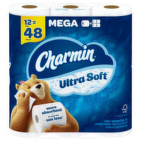 Charmin Bathroom Tissue, Mega, 2-Ply - 12 Each 