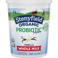 Stonyfield Organic Yogurt, Probiotic, Whole Milk, Vanilla - 32 Ounce 