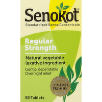 Senokot Senna Concentrate, Standardized, Regular Strength, Tablets