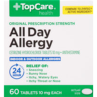 TopCare All Day Allergy, Original Prescription Strength, 10 mg, Tablets
