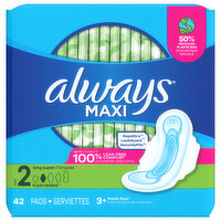 Always Pads, Flexi-Wings, Long Super, Size 2 - 42 Each 