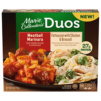 Marie Callender's Meatball Marinara, Fettuccini with Chicken & Broccoli, Duos - 14 Ounce 