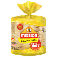 Mission Tortillas, Yellow Corn, Low Fat - 80 Each 
