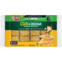 Keebler Sandwich Crackers, Club & Cheddar, 8 Packs