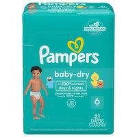 Pampers Diapers, 6 (35+ lb), Baby-Dry