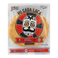 MI CASA LOCA Flour Tortillas, Ghost Pepper Flavored, Medium - 8 Each 