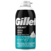 Gillette Shave Foam, Sensitive - 11 Ounce 