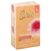 Caress Beauty Bar, Silkening, White Peach & Orange Blossom - 6 Each 