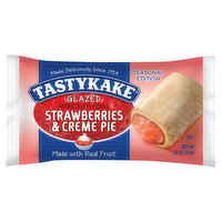 Tastykake Strawberries & Creme Pie, Glazed - 4.5 Ounce 