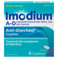 Imodium Anti-Diarrheal, A-D, Caplets - 6 Each 