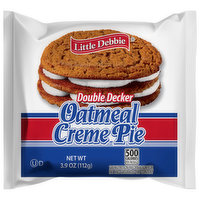 Little Debbie Creme Pie, Oatmeal, Double Decker - 3.9 Ounce 