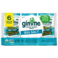 gimMe Seaweed, Premium Roasted, Sea Salt, 6 Pack - 6 Each 