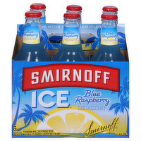 Smirnoff Malt Beverage, Lemonade, Blue Raspberry - 6 Each 