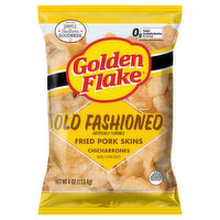 Golden Flake Chicharrones, Fried Pork Skins, Old Fashioned - 4 Ounce 