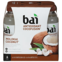 Bai Antioxidant Beverage, Molokai Coconut, 6 Pack