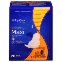 TopCare Pads, with Flexi-Wings, Maxi, Overnight, Size 4