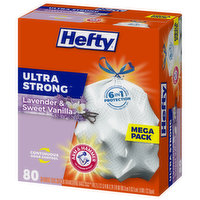 Hefty 13-Gallons Lavender Vanilla White Plastic Kitchen Drawstring