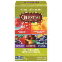 Celestial Seasonings Herbal Tea, Caffeine Free, Fruit Tea Sampler, Tea Bags - 18 Each 