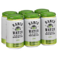 Ranch Water Hard Seltzer, Lime, Blue Agave - 6 Each 