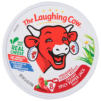 The Laughing Cow Spreadable Cheese Wedges, Spicy Pepper Jack, Creamy - 8 Each 